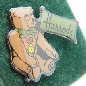 Vintage Harrods New Old Stock Enamel Teddy Bear